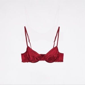 🍁3x50🍁 NWOT ZARA RUFFLED SILK BRA